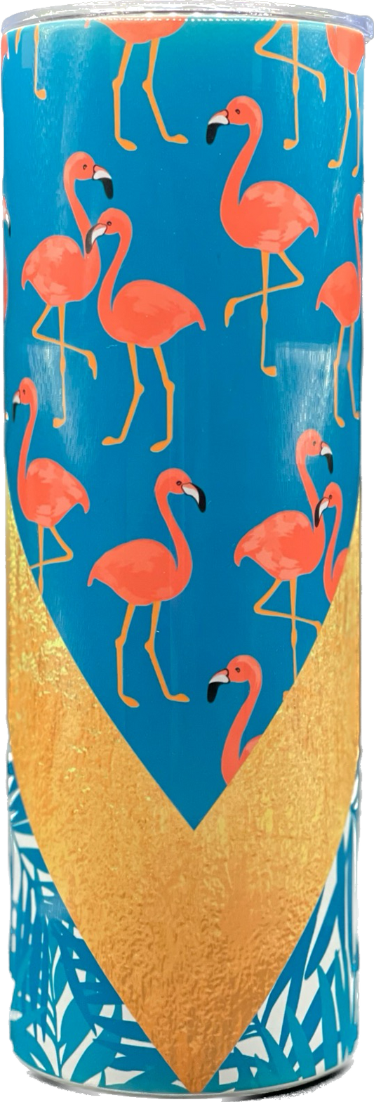 Blue Flamingo Tumbler
